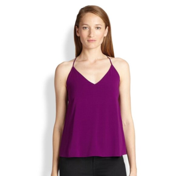 Alice + Olivia Stretch Silk Double-Strap Camisole - Picture 2 of 7
